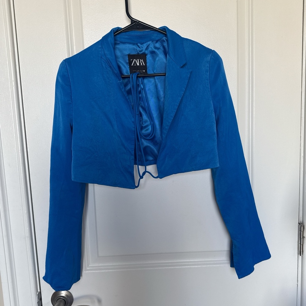 Blue Zara Crop Top